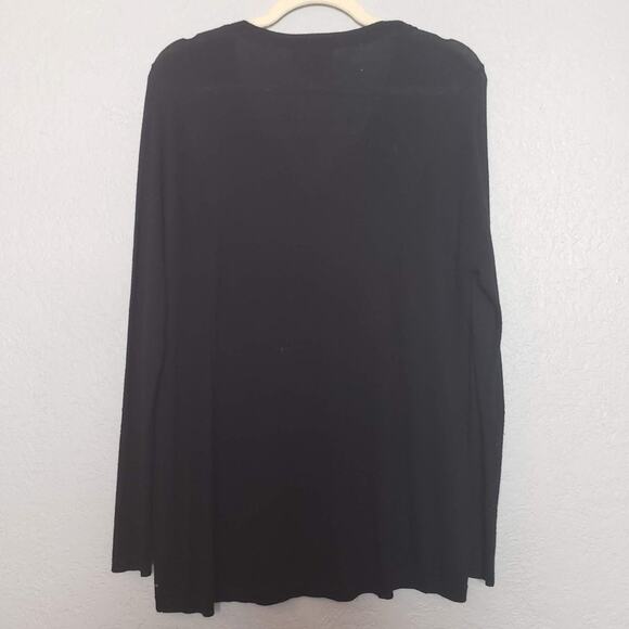 Trouve Sheer Layering V Neck Tee - S - Picture 4 of 6